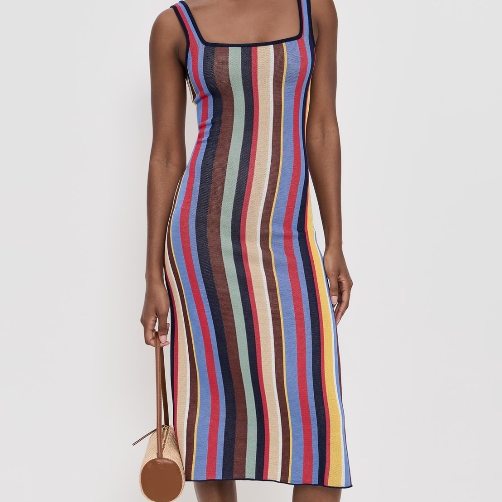 NWT STAUD Katie Dress Market Stripe M (8-10)